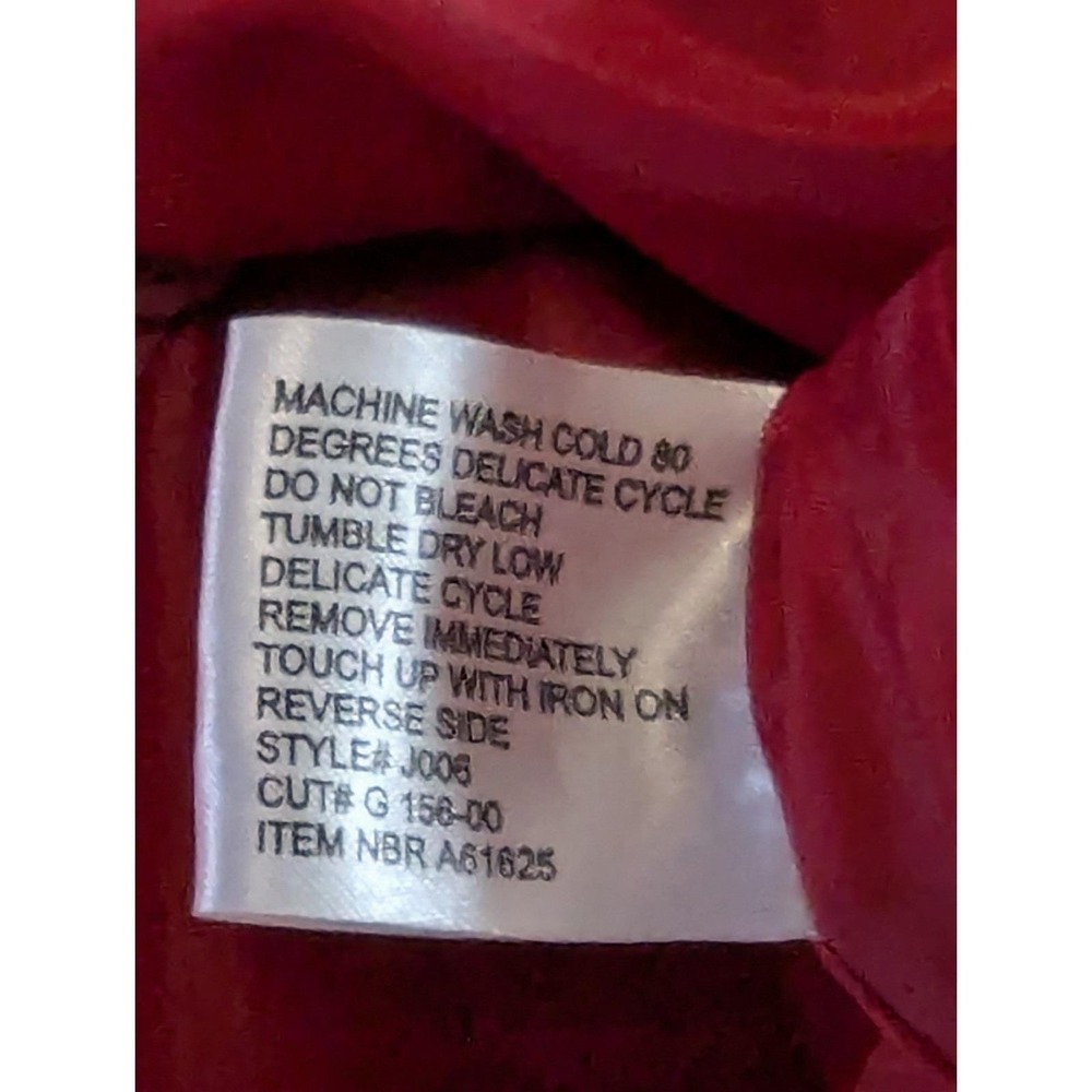 Jessica Holbrook Red Suede Barn Jacket Large Washable Leather Utility Coat 90s - Picture 8 of 16
